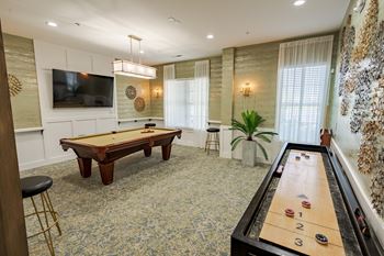 Shuffleboard and billiards table